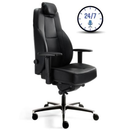 Fauteuil cuir 24 heures B1 ergonomique - usage intensif 24/7