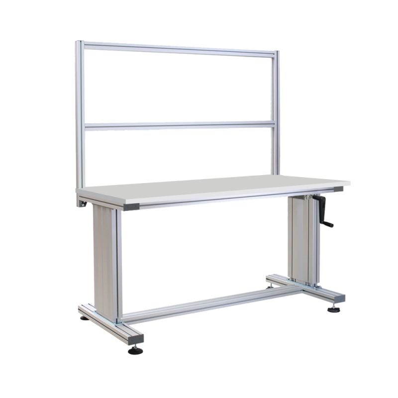Etabli ergonomique réglable - manuel - avec structure d'aménagement