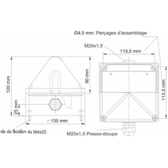 Vente Feu flash Quadro 10 à 13J IP66/67 pour conditions extrêmes (ae&t)