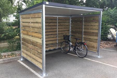 Abri vélos bardage bois - Série AB