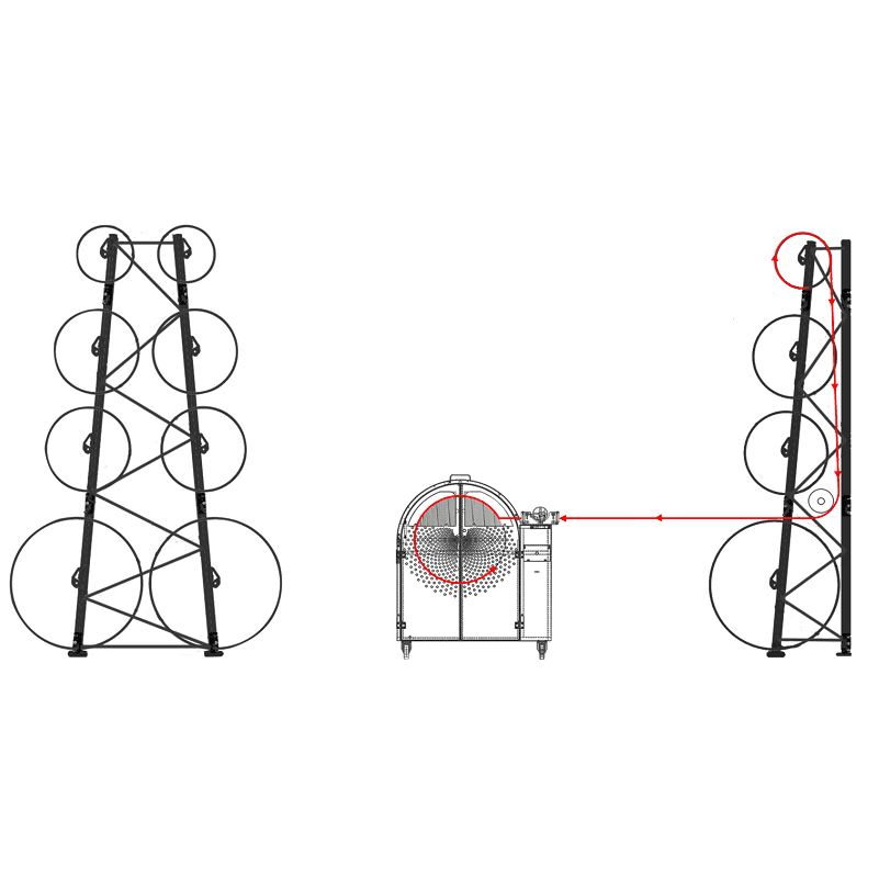 Prix Machine enrouleuse de câble - couronne et petit touret MOTO COCCI©